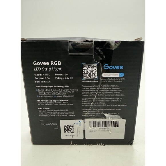 Govee Smart WiFi LED Strip Lights 50ft RGB Lighting Alexa Google Color Chng - Picture 9 of 11